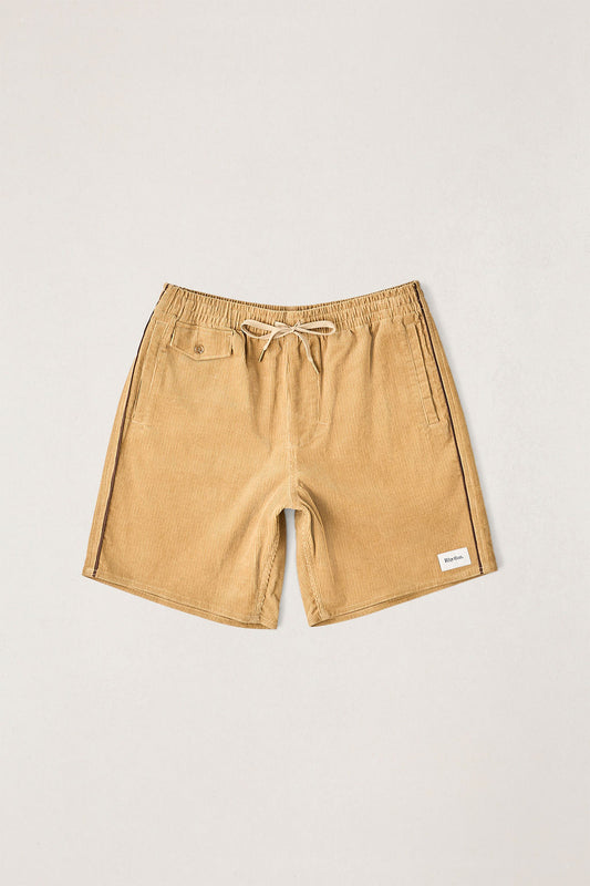 Rhythm Pipe Cord Jam Short in Oak