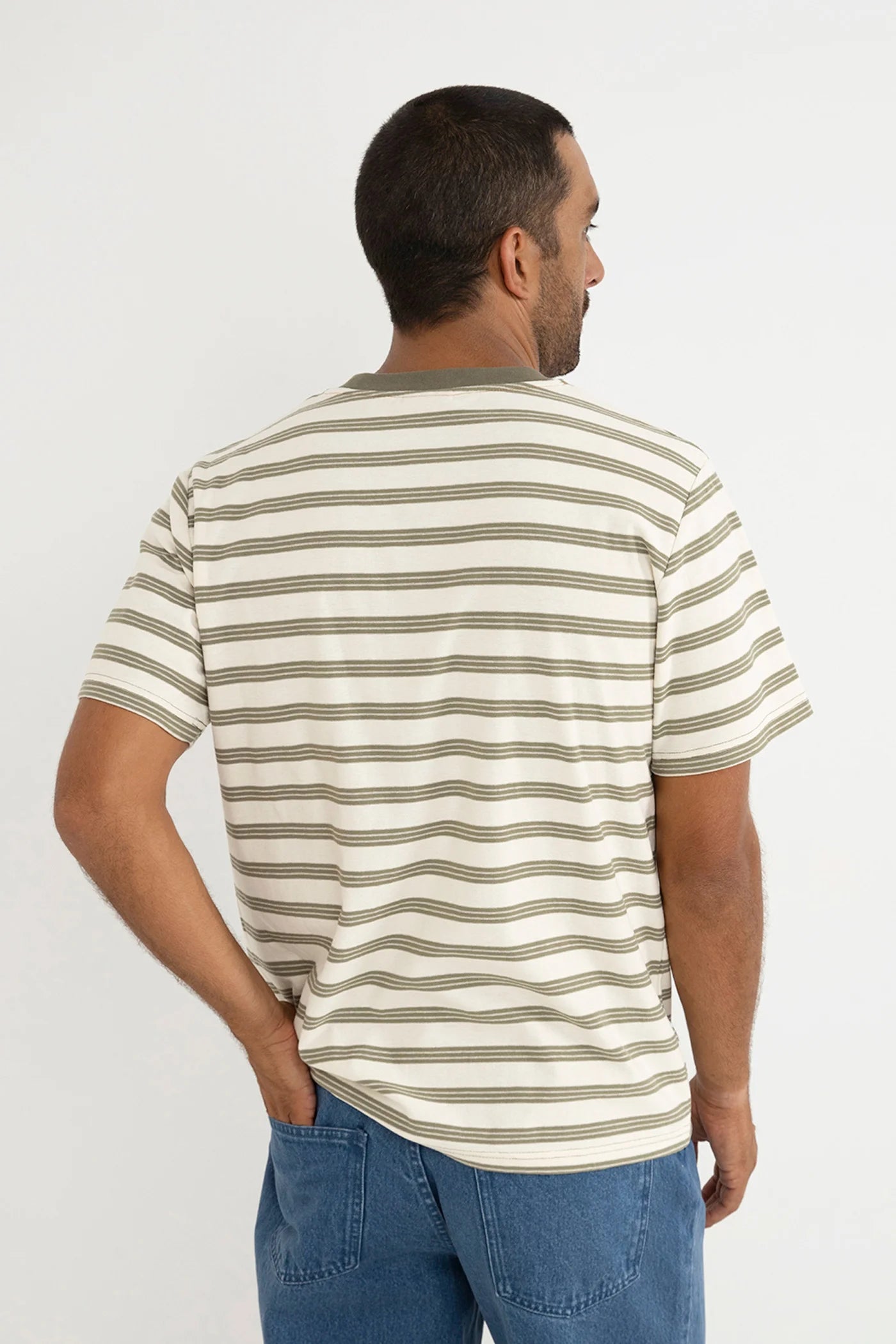Rhythm Vintage Stripe SS T-Shirt - Natural