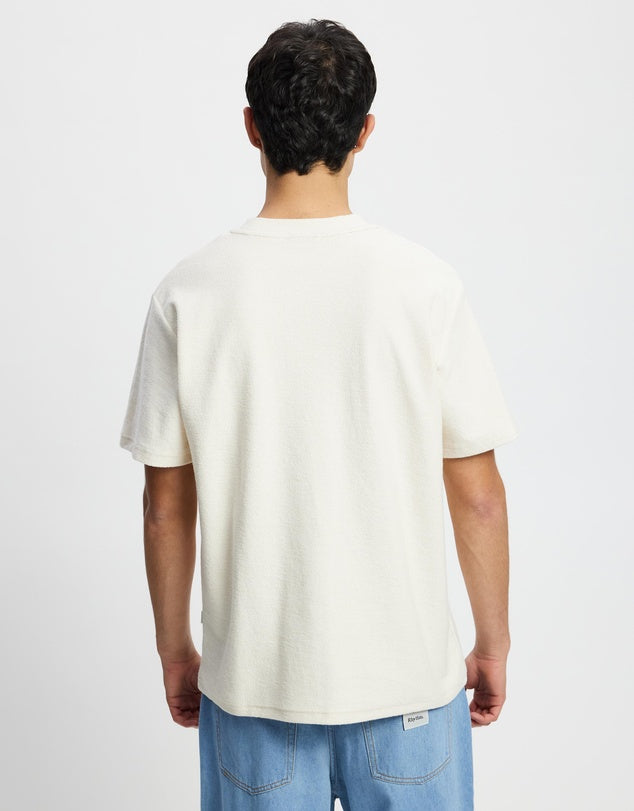 Rhythm Stamp Vintage Terry Ss T-Shirt Natural